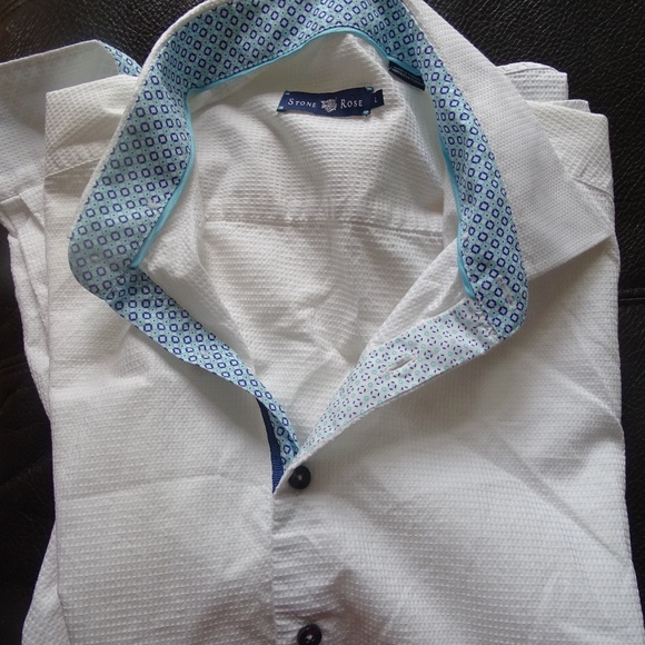 STONE ROSE WAFFLE TEXTURE DRESS SHIRT - Picture 1 of 2